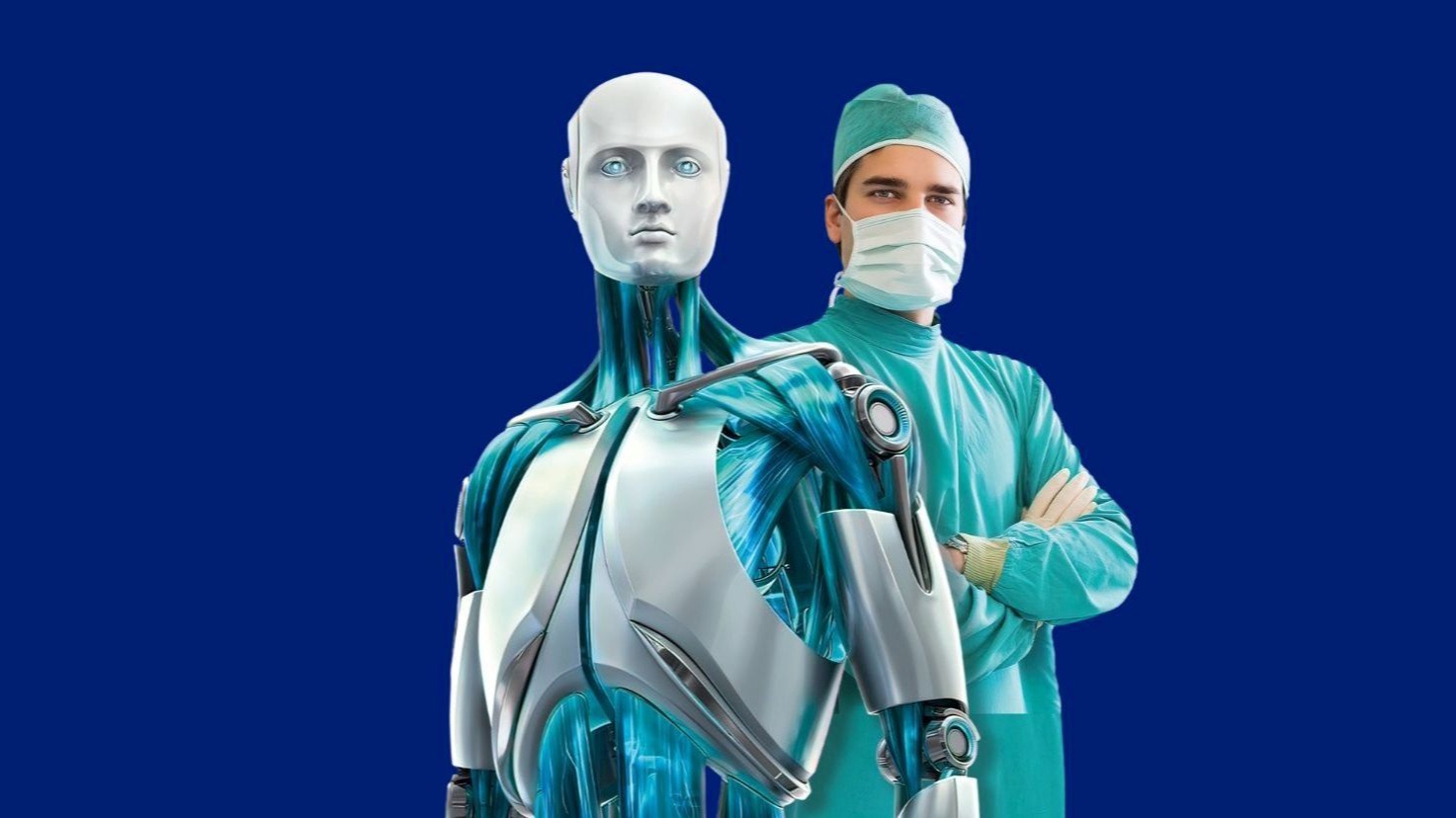 Surgeon operating a robotic surgery system