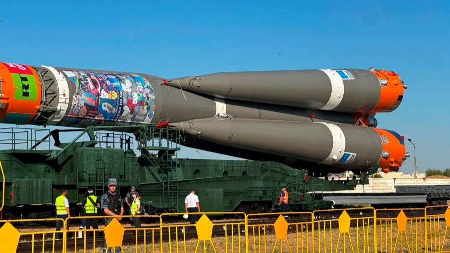 Children receiving treatment at LÖSEV proudly display their artwork selected for the international Art Rocket II project before its launch into space aboard the Soyuz MS-29 mission.