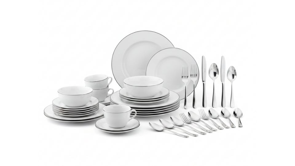 6 kişilik yemek takımı + çatal bıçak seti